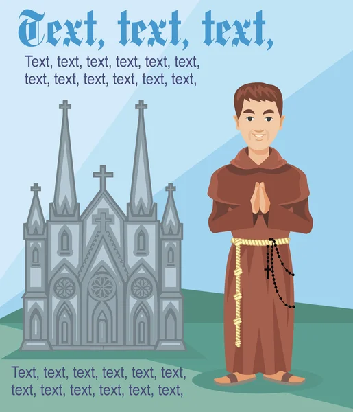 Flat catholic priest banner