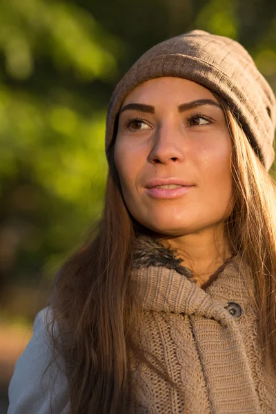 Beautiful woman in park