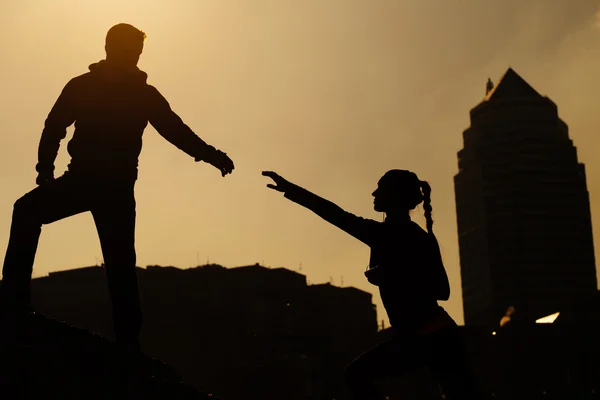 Male and female Silhouettes