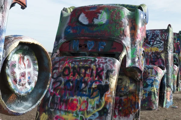 Cadillac Ranch installation in Amarillo, Texas