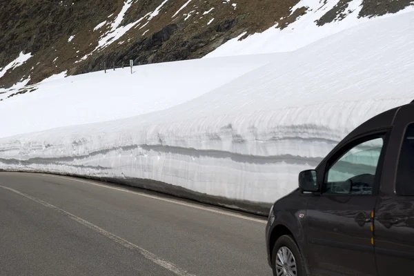 The Stelvio Pass, mountain pass in northern Italy, at an elevati