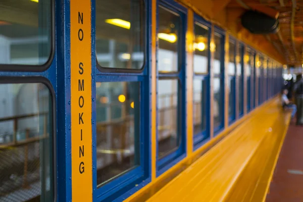 No smoking sign on Staten Island ferry, NYC