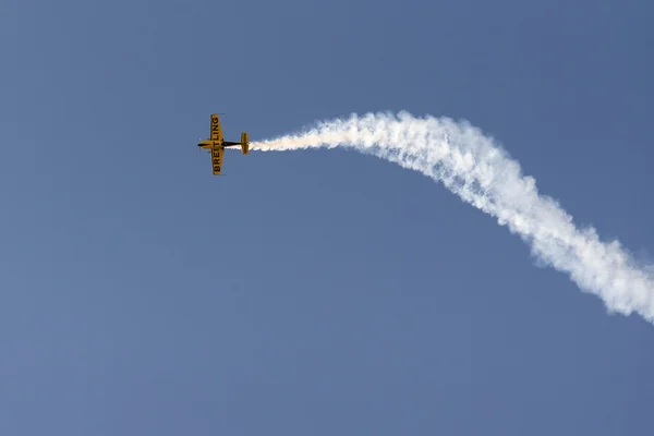 Athens, Greece 13 September 2015. Aerobatics up in the sky at the Athens air week flying show.