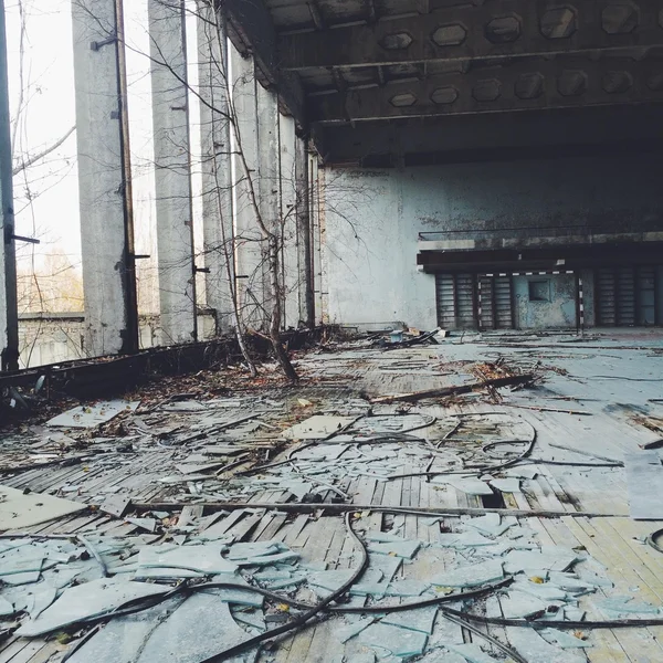 Abandoned sports hall in Pripyat