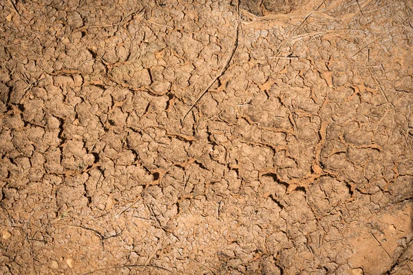Crack soil dry season on sand background.