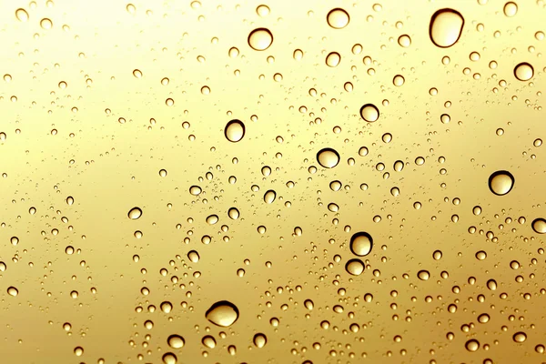 Gold water drop windshiled background.