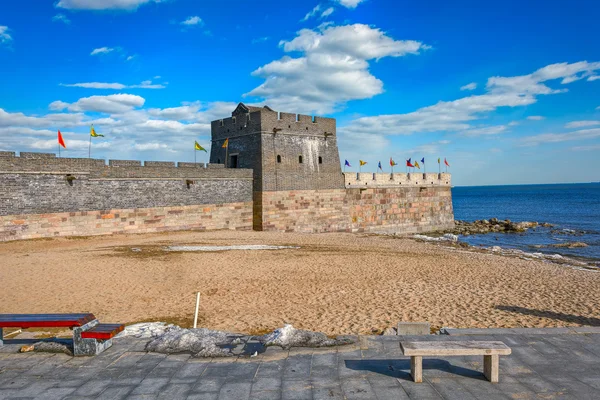 Easternmost end of the Great Wall in Laolongtou, near Shanhaigua