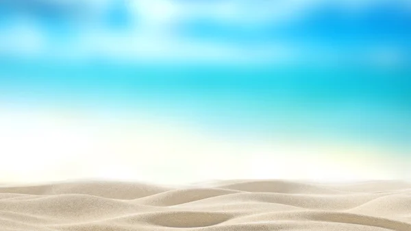 Sandy beach with blur sea