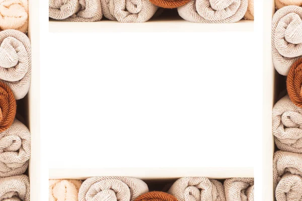 Frame from rolled towels