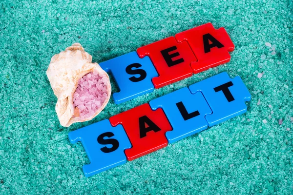 Sea salt: the inscription and shell