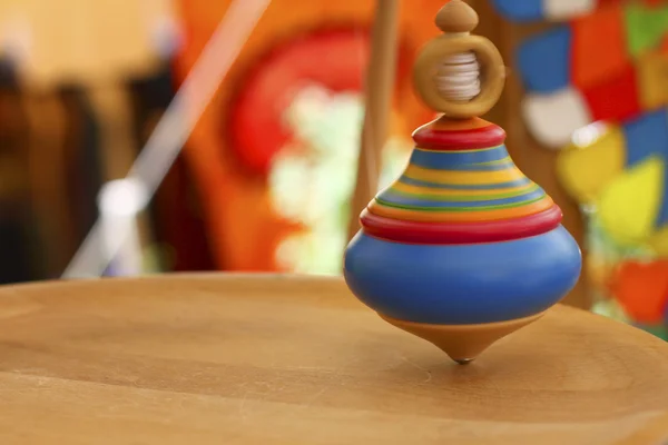 Spinning top in movement.