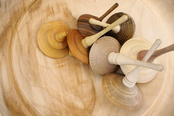 The ancient art of making wooden spinning-top