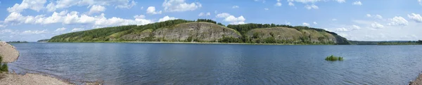 Stone island on the Siberian river Tom
