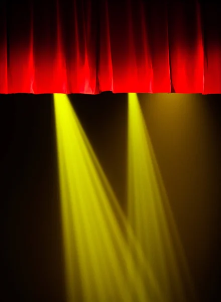 Yellow stage lights at theater