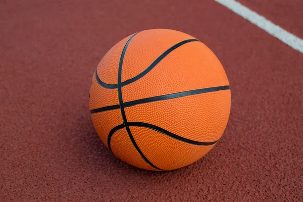 Basketball ball on the field
