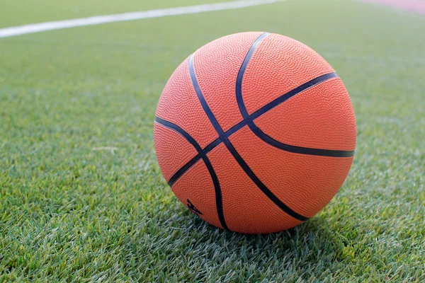 Basketball ball on the field