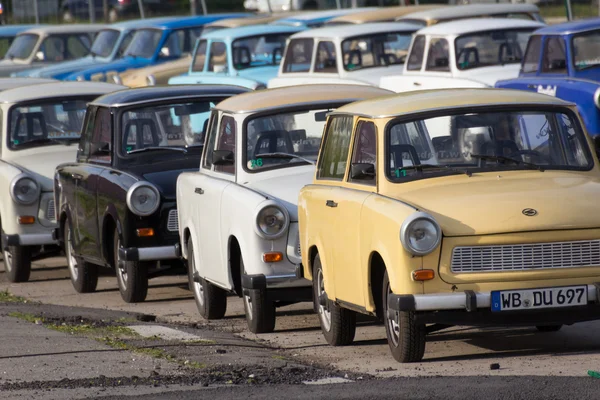 Group of Trabant cars to rent for sightseeing tours in Berlin