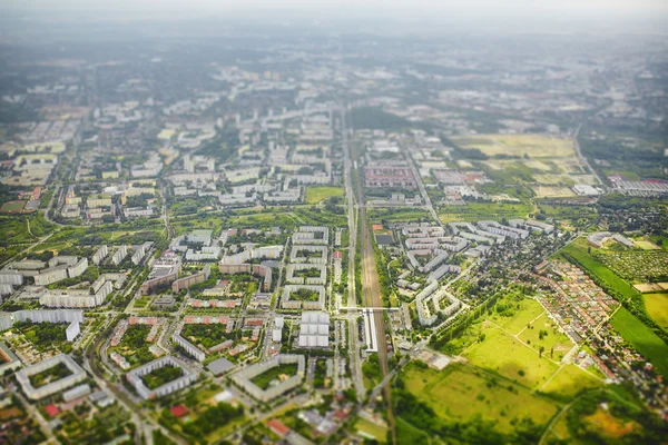 Berlin Aerial view. Tilt Shift