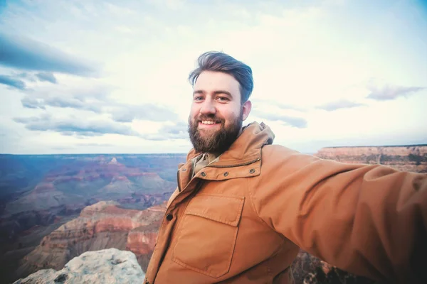 Selfie photo of Man at Grand Canyon