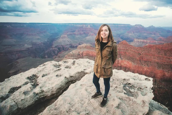 Teenager girl at Grand Canyon