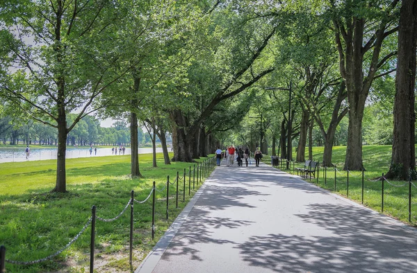 Walking path inside Lincoln Park of Washington DC