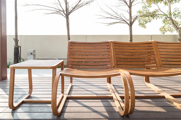 Wood chair and side table