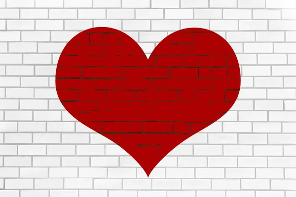 Heart on wall