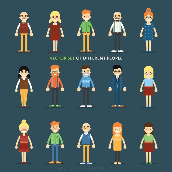 Set of vector people