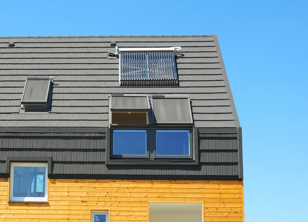 Energy Efficiency New Passive House Building Concept. Closeup of