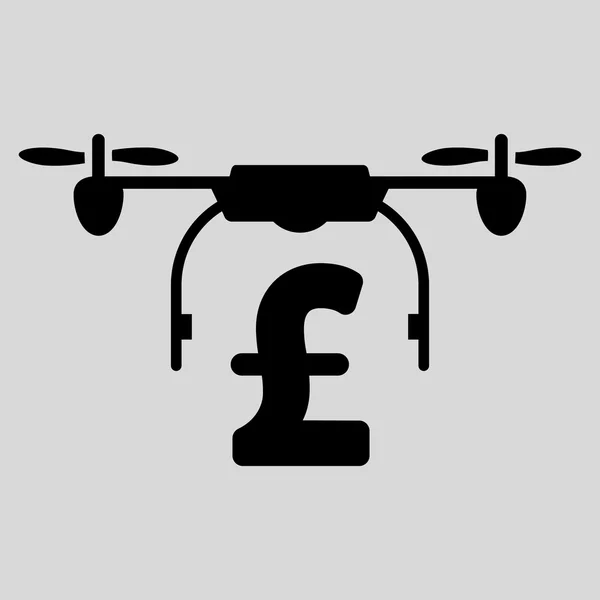 Drone Pound Business Flat Vector Icon Symbol