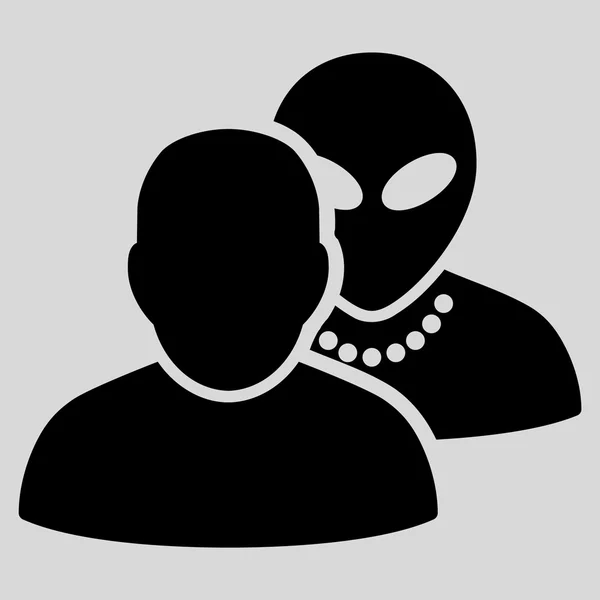 Human Alien Contacts Flat Icon