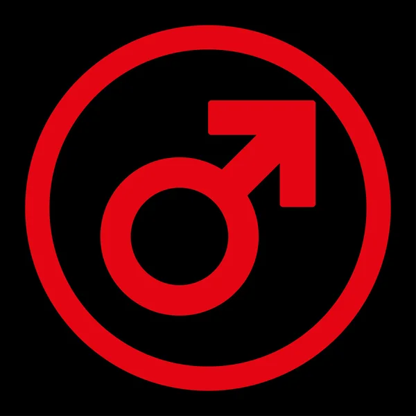 Male Symbol Rounded Raster Icon