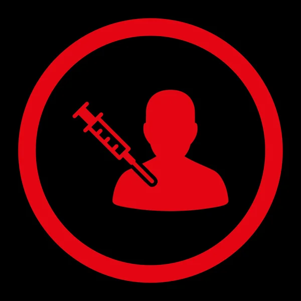 Patient Vaccination Rounded Raster Icon