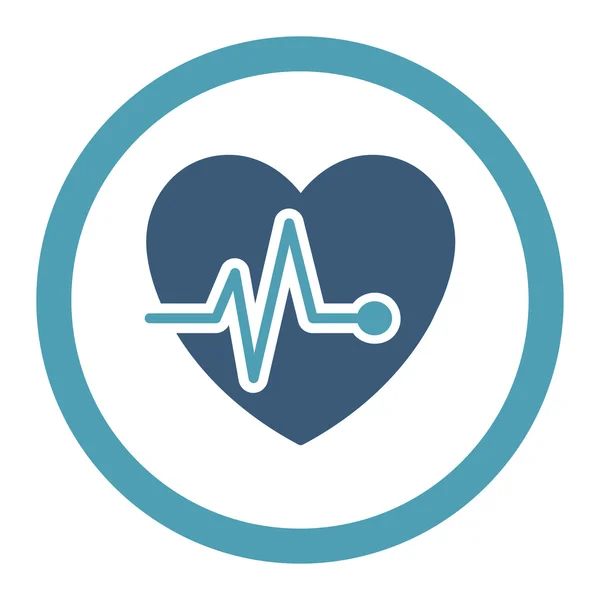 Heart Pulse Rounded Raster Icon