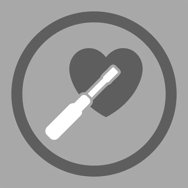 Heart Tuning Circled Vector Icon