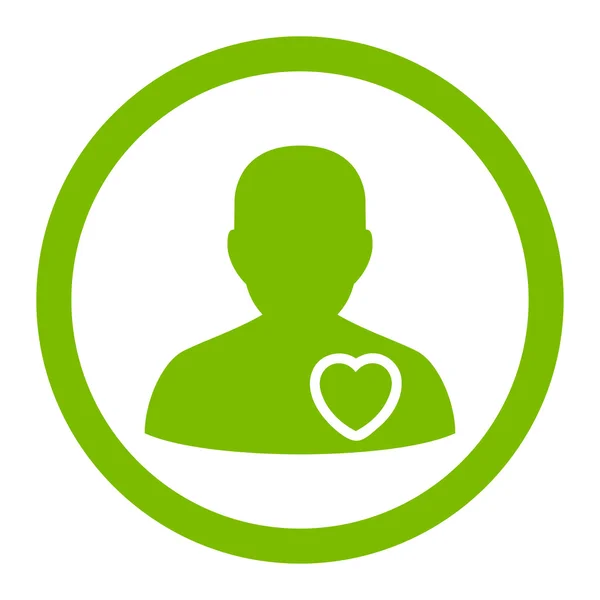 Patient Heart Rounded Raster Icon