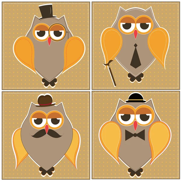 Owl vector set of business