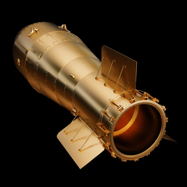 Illustration gold aerial bomb. Isolated