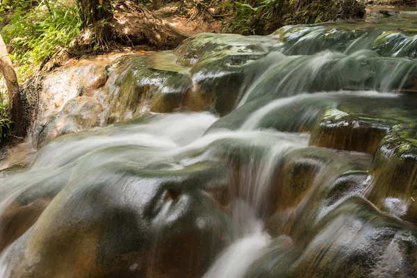 Hot mineral waterfall at Krabi Thailand