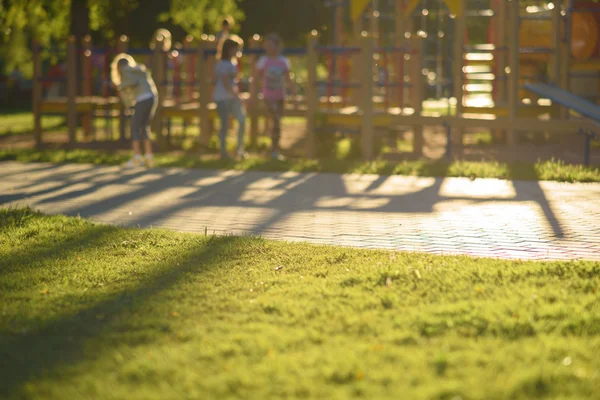 Blurred image for background of children\'s playground,activities at public park