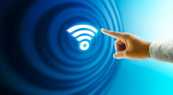 Business button wifi connection icon web