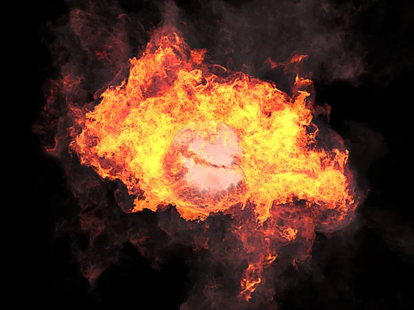Ball in fire