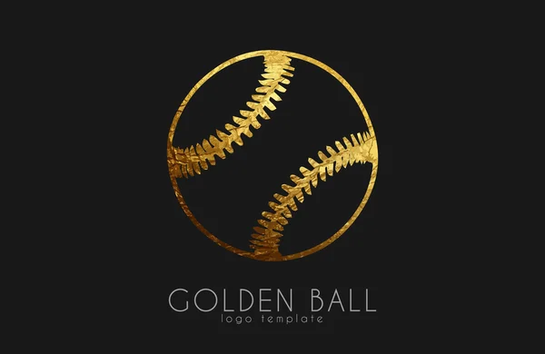 Baseball game design. baseball ball. golden ball. sport logo. baseball logo