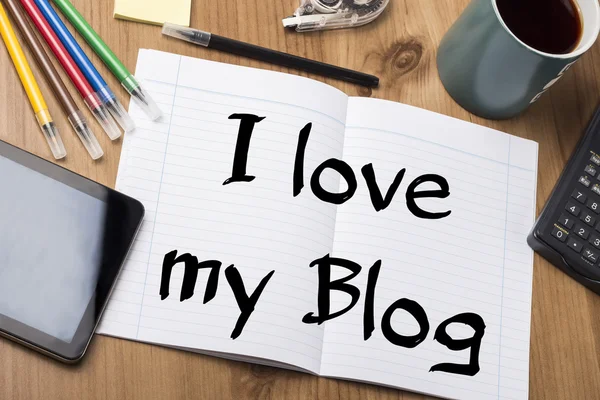 I love my Blog - Note Pad With Text