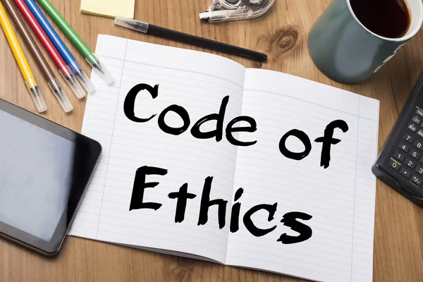Code of Ethics - Note Pad With Text