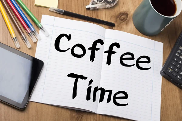 Coffee Time - Note Pad With Text