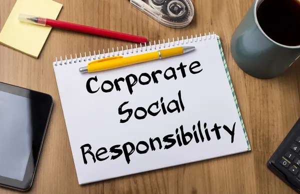 Corporate Social Responsibility CSR - Note Pad With Text