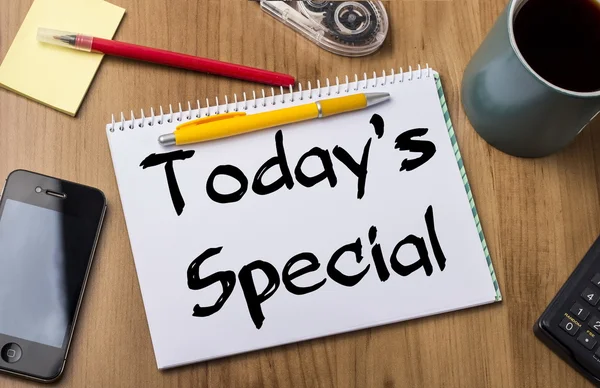 Today\'s Special - Note Pad With Text On Wooden Table