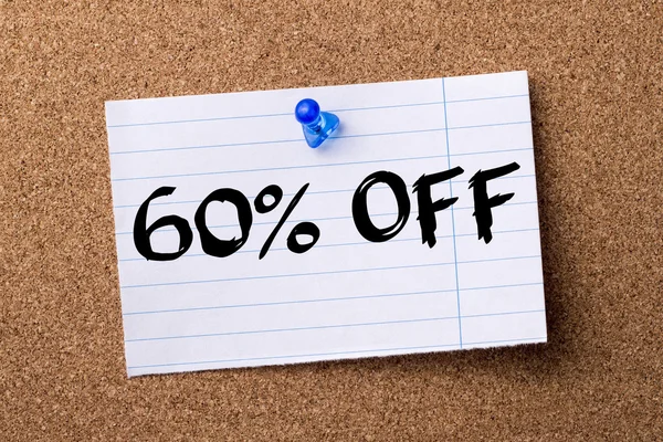 60 percent OFF - teared note paper  pinned on bulletin board