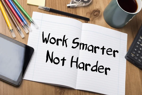 Work Smarter Not Harder - Note Pad With Text